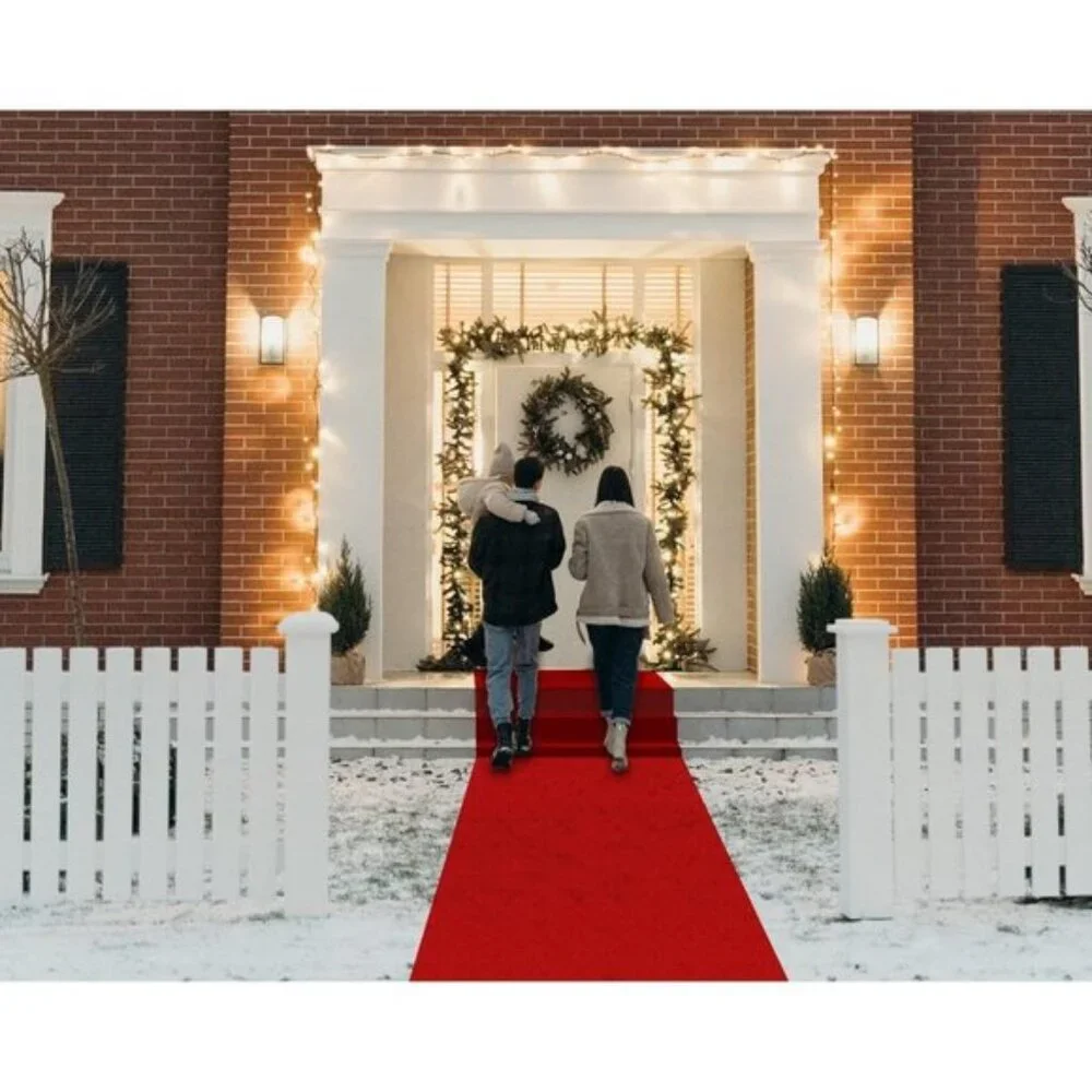 New Red Carpet Runner for Party, 2.6x15 ft Hollywood Aisle Rug for Wedding